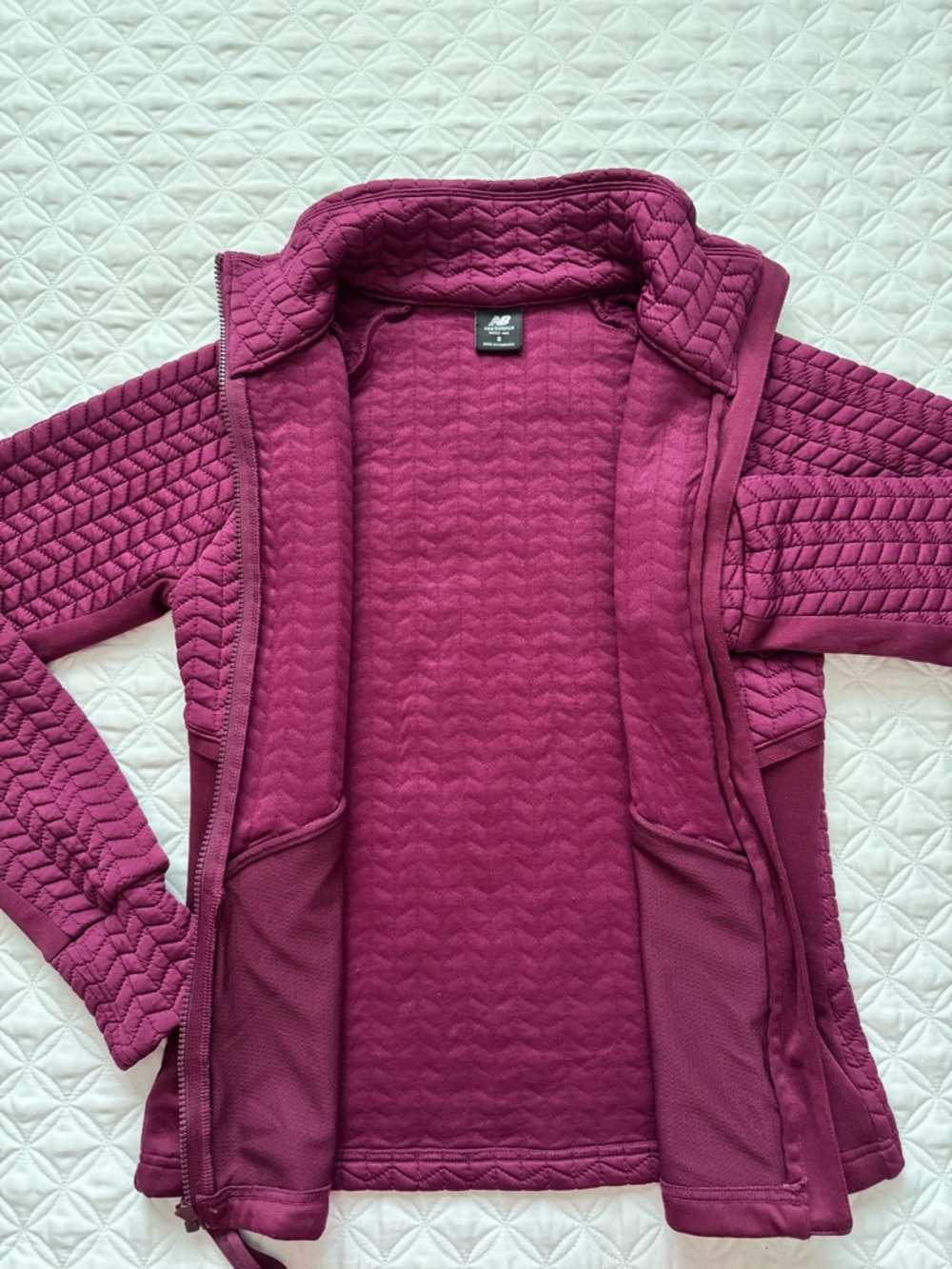 New Balance Heatloft Active Jacket Quilted Full-Zip Burgundy Size S - Picture 10 of 16